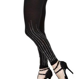 VOCAL rhinestone bling black leggings pants SM-XXL slenderizing western Harley